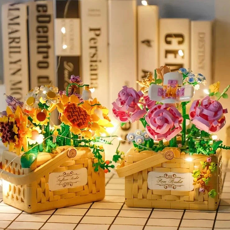 Canasta con flores | 1277 Piezas