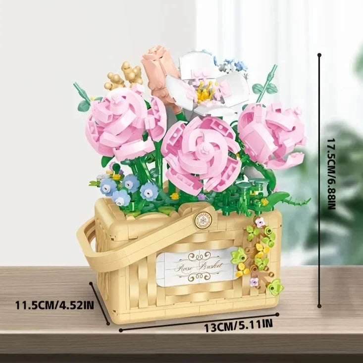 Canasta con flores | 1277 Piezas