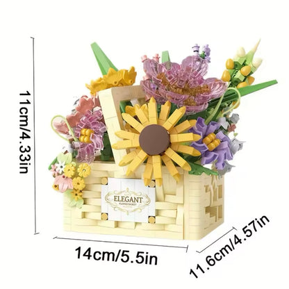 Canasta de Flores | 1263 Piezas