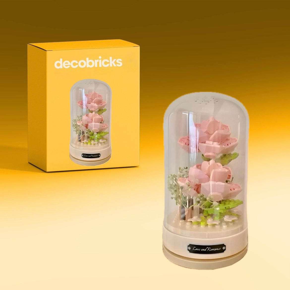 Rosa en vitrina giratoria | 170 Piezas