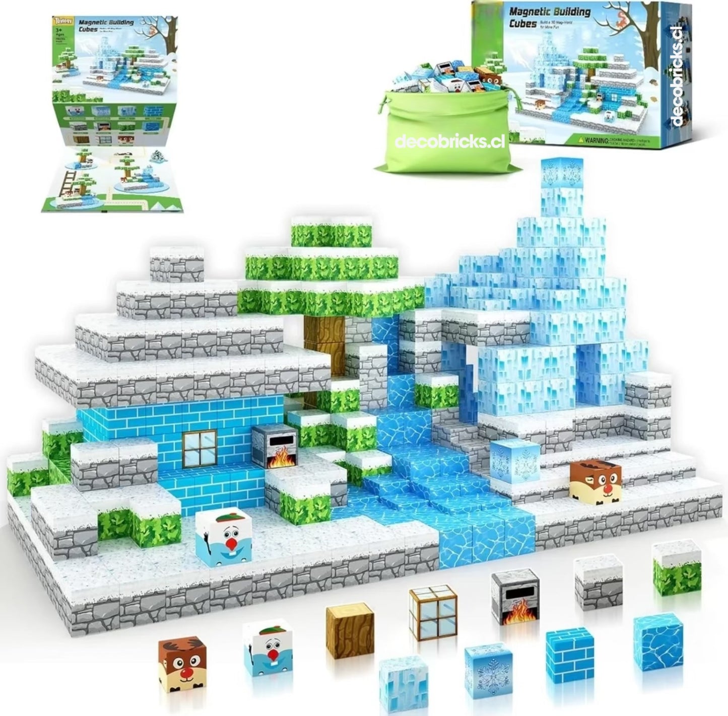 Bloques Minecraft Magnéticos Hielo Edición limitada 54/112/145 Piezas