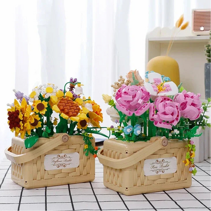 Canasta con flores | 1277 Piezas