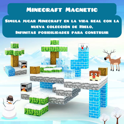 Bloques Minecraft Magnéticos Hielo Edición limitada 54/112/145 Piezas
