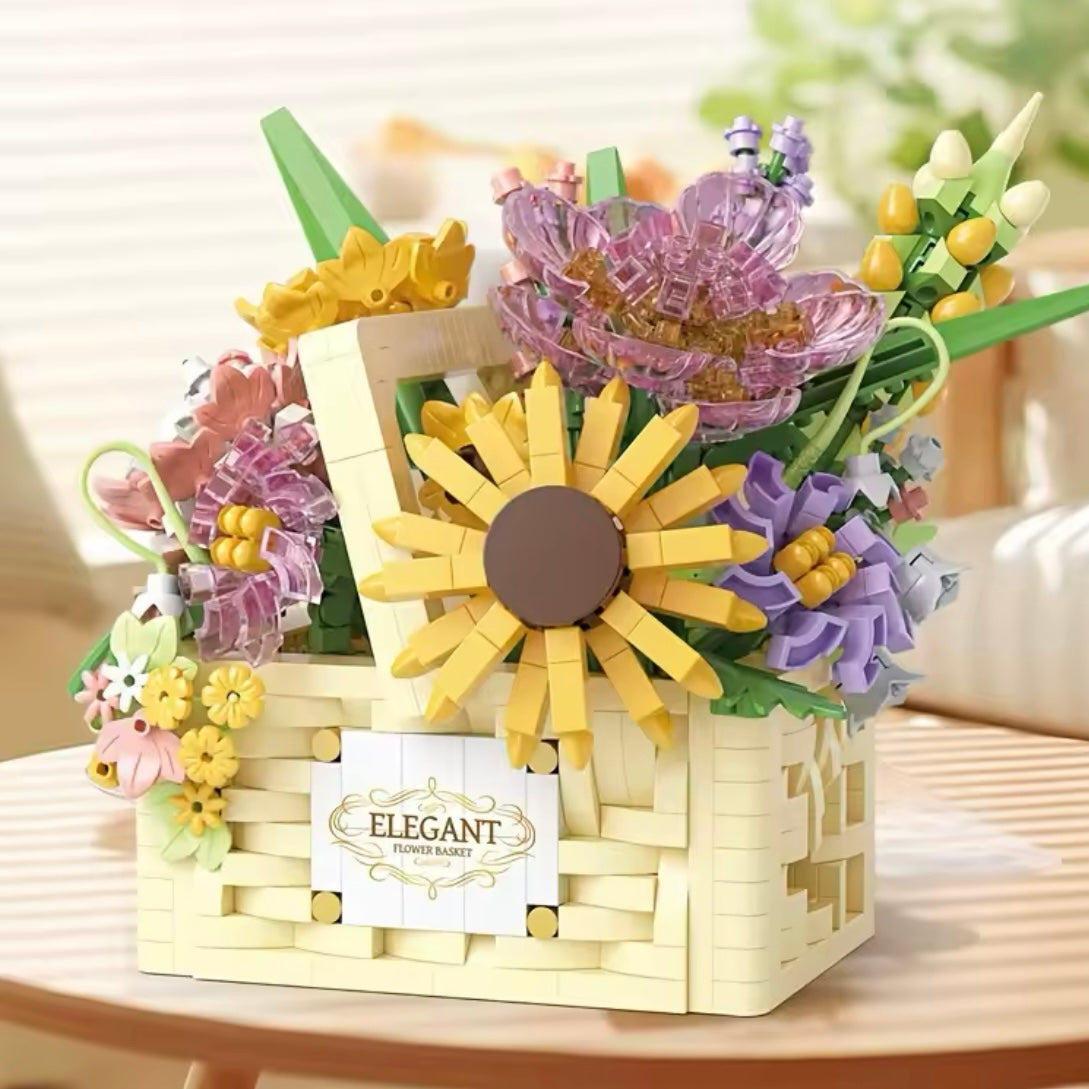 Canasta de Flores | 1263 Piezas