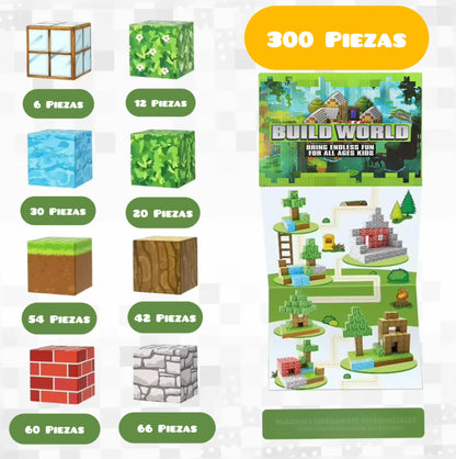 Bloques de Minecraft magnéticos Premium 48/100/148/200 Piezas