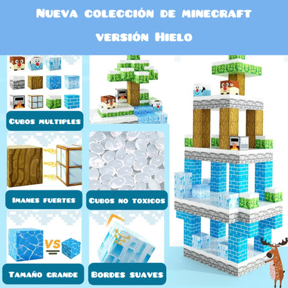 Bloques Minecraft Magnéticos Hielo Edición limitada 54/112/145 Piezas
