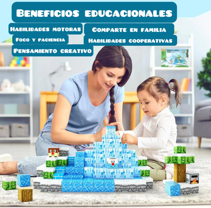 Bloques Minecraft Magnéticos Hielo Edición limitada 54/112/145 Piezas