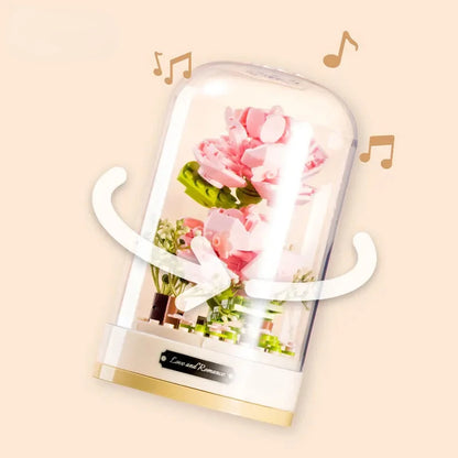 Rosa en vitrina giratoria | 170 Piezas