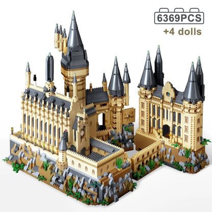 Castillo de Harry Potter con iluminación